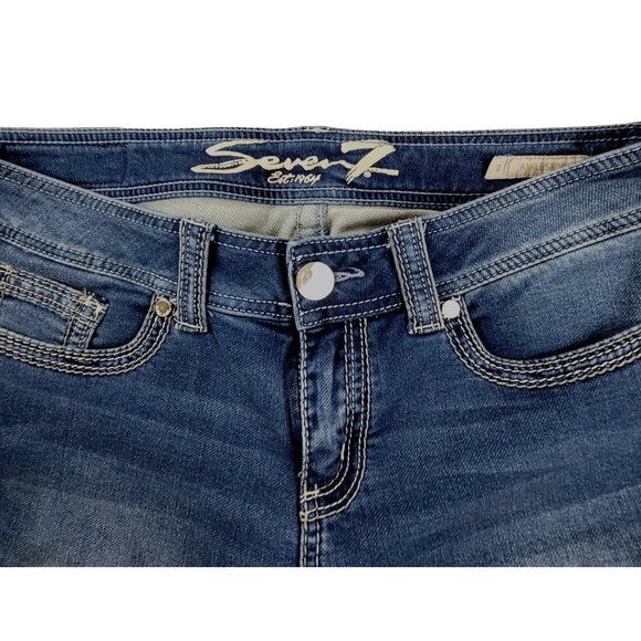 Seven7 Womens Jeans Decorative Back Pockets size 12 Skinny Ankle JH1594611 - Picture 3 of 6